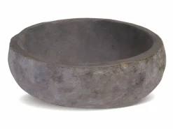 Vente-unique Mueble De Baño Simple|Mueble de baño con lavabo de piedra, 80 cm, MILIPAM