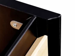 Vente-unique Mueble De Baño Simple|Mueble de baño con lavabo flotante, color natural claro y negro, L80 cm, LANNICK