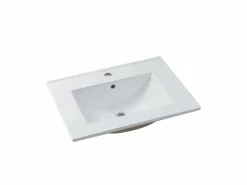 Vente-unique Mueble de baño con lavabo sencillo suspendido y armario de inodoro, 60 cm, YANGRA Gris antracita Online