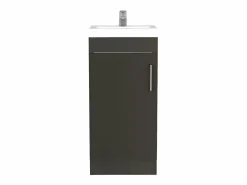 Mueble de Baño con Lavabo Madrid, con armario de almacenamiento 83CM A X 33CM P X 40CM L Wengue^TuHome Online