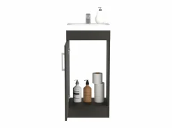 Mueble de Baño con Lavabo Madrid, con armario de almacenamiento 83CM A X 33CM P X 40CM L Wengue^TuHome Online