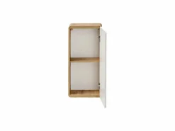 Mueble de baño con lavabo y columnas, 80 cm, color natural y blanco, ARUBA^Vente-unique Clearance