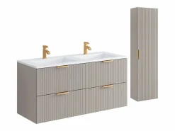 Mueble de baño con lavabo de empotrar y columna, , An120 cm, ZEVARA^Vente-unique Hot
