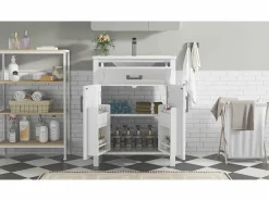 Mueble de baño con patas - con lavabo de cerámica - 2 puertas - (grifo no incluido)^ModernLuxe Best