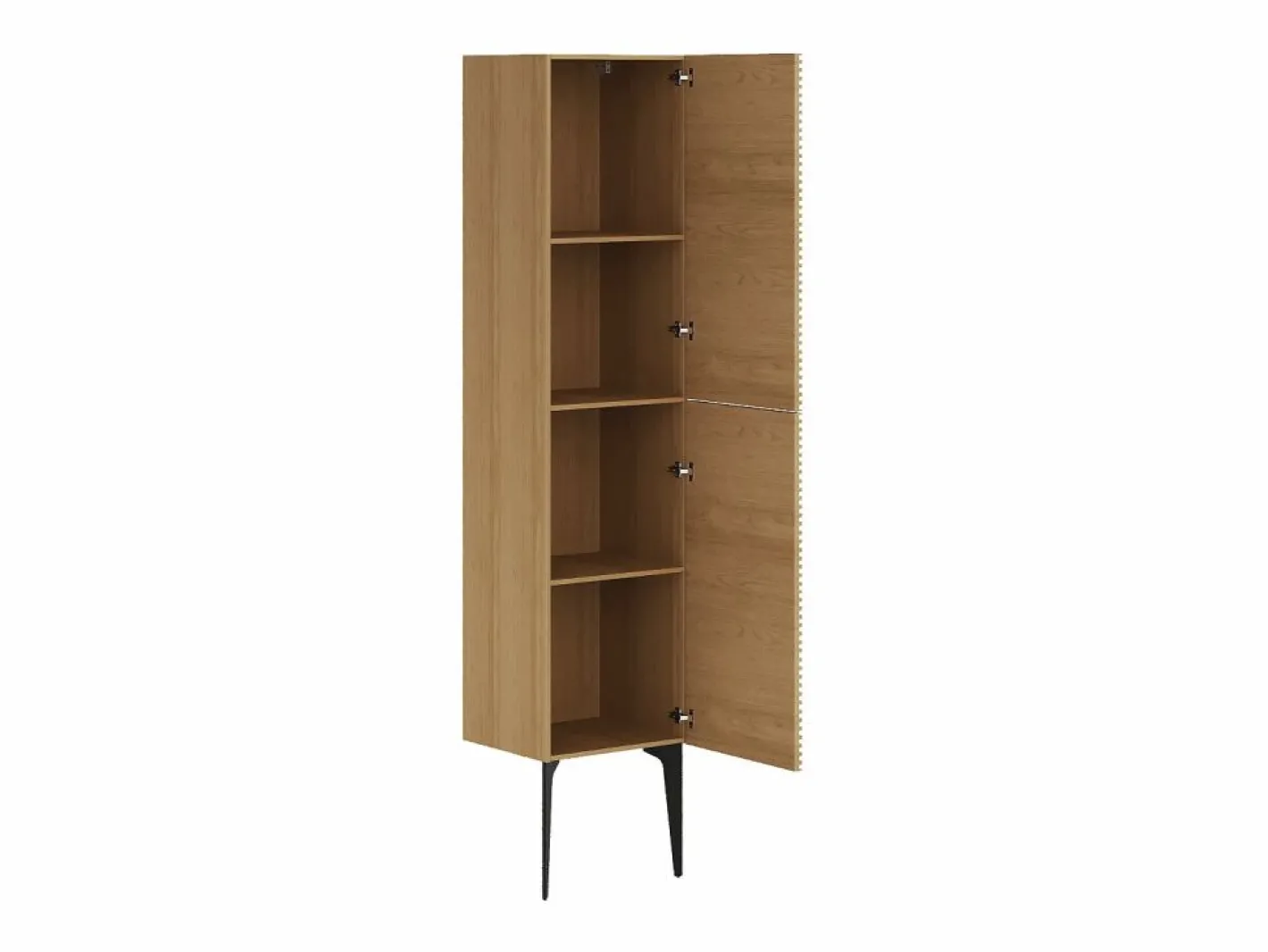 Vente-unique Mueble de baño con pies con lavabo de apoyo redondo y columna - 120 cm - SARONE Color natural claro New