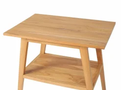Vente-unique Mueble De Baño Simple|Mueble de baño de madera de teca con lavabo - 80 x 55 cm - BOBOTSARI