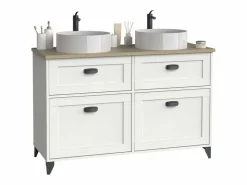 Mueble De Baño Con Doble Lavabo|Mueble de Baño Doble Toscana 2 Puertas, Sin Lavabo, 120 cm, /Roble