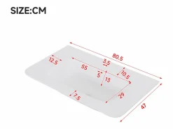 ModernLuxe Mueble de baño empotrado - 80,5x47,5x51 cm - con lavabo de cerámica - 4 cajones - con LED - Blanco Outlet