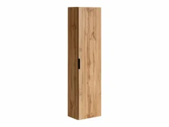 Vente-unique Mueble de baño estriado con lavabo sobre encimera y columna, natural claro, 60 cm, ZEVARA Color natural claro Best