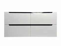 Mueble de baño flotante con doble lavabo encastrable, , 120 cm, SELITA^Vente-unique Outlet