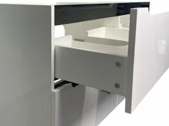 Mueble de baño flotante con doble lavabo encastrable, , 120 cm, SELITA^Vente-unique Outlet
