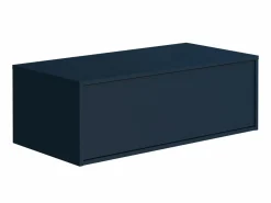Vente-unique Mueble De Baño Simple|Mueble de baño flotante con lavabo, color azul noche, 94 cm, TEANA