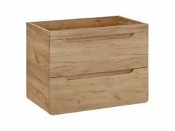Vente-unique Mueble de baño flotante con lavabo en natural de 80 cm - ARUBA Color natural claro New