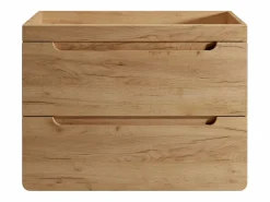 Mueble de baño flotante con lavabo cuadrado de encimera - Natural - 80 cm - ARUBA^Vente-unique Hot