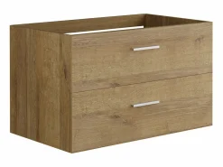 Vente-unique Mueble De Baño Simple|Mueble de baño flotante con lavabo, natural claro, 80 cm, KAYLA