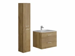 Mueble de baño flotante con lavabo y columna, , KAYLA^Vente-unique Clearance