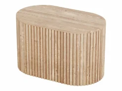 Vente-unique Mueble de baño flotante de teca con lavabo cuadrado - 90 cm - TOWARI Color natural claro Hot