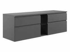 Mueble de baño flotante doble lavabo, antracita, L150 cm, MAGDALENA^Vente-unique Online