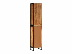 vidaxl Estantería Sobre Inodoro|Mueble de baño hierro y madera maciza de acacia 40x27x190 cm