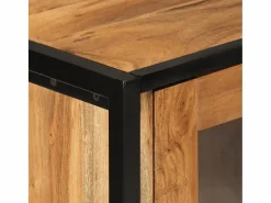 vidaxl Estantería Sobre Inodoro|Mueble de baño hierro y madera maciza de acacia 40x27x190 cm