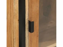 vidaxl Estantería Sobre Inodoro|Mueble de baño hierro y madera maciza de acacia 40x27x190 cm