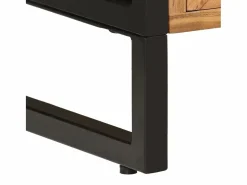 vidaxl Estantería Sobre Inodoro|Mueble de baño hierro y madera maciza de acacia 40x27x190 cm