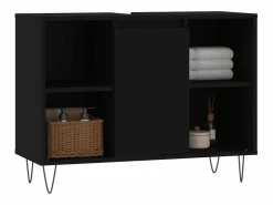 Mueble De Pared Para Baño|Mueble de baño madera de ingeniería 80x33x60 cm ES314010