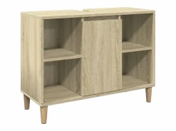 vidaxl Columna De Baño|Mueble de baño madera de ingeniería roble Sonoma 80x33x60 cm