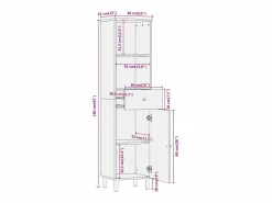 vidaxl Estantería Sobre Inodoro|Mueble de baño madera maciza de mango 38x33x160 cm