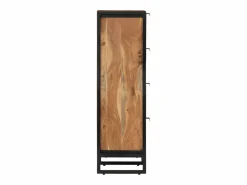 Mueble de baño madera maciza de acacia y hierro 40x30x100 cm^vidaxl New