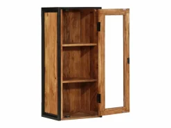 Mueble de baño madera maciza de acacia y hierro 40x30x90 cm^vidaxl Online