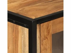 Mueble de baño madera maciza de acacia y hierro 40x30x90 cm^vidaxl Online