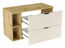 Mueble de baño mural para lavabo WENA, frentes lisos, Orio, 100x60x47 cm, Cachemira/Roble artesano^ Discount