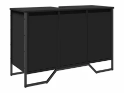 Mueble de baño con lavabo 91x35x60 cm Negro Online
