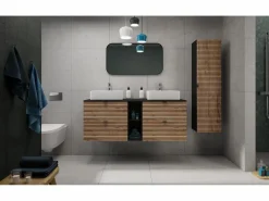 Columna De Baño|Mueble de baño, mate, 35 x 136 x 27 cm, tirador plata