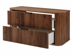 Mueble De Pared Para Baño|Mueble de baño para lavabo suspendido, roble nogal, 100 x 51,7 x 41,5 cm
