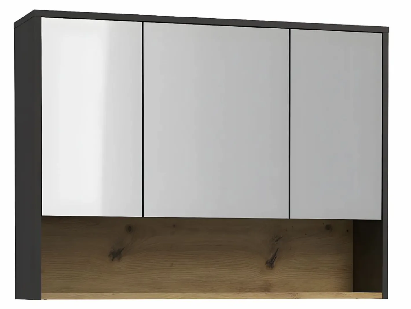 Vente-unique Mueble de baño simple lavabo suspendido con armario de toilette, 80 cm, YANGRA Gris antracita Best