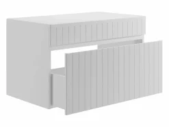Vente-unique Mueble De Lavabo|Mueble de baño suspendido rayado con encimera, 80 cm, SATARA