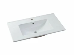 Mueble de baño suspendido con lavabo encastrado de canalé , 80 cm, ZEVARA^Vente-unique Discount