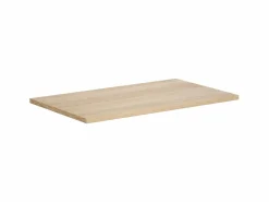 Vente-unique Mueble De Baño Simple|Mueble de baño suspendido chapado roble con lavabo, 80 cm, MILIPAM