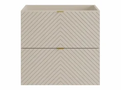 Vente-unique Mueble de baño suspendido con diseño de espiga, color , 60 cm, DORIONI Beige New