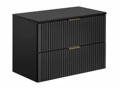 Mueble de baño suspendido con lavabo sobre encimera, ranurado, color , 80 cm de ancho, ZEVARA^Vente-unique Discount