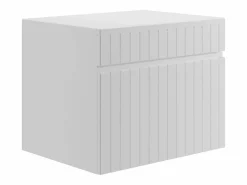 Vente-unique Mueble de baño suspendido listado con tabla, 60 cm, SATARA Blanco Sale