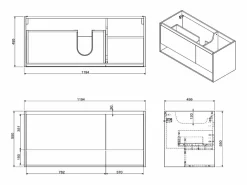 Mueble de baño suspendido con lavabo, 120 cm, PUJUKA^Vente-unique New