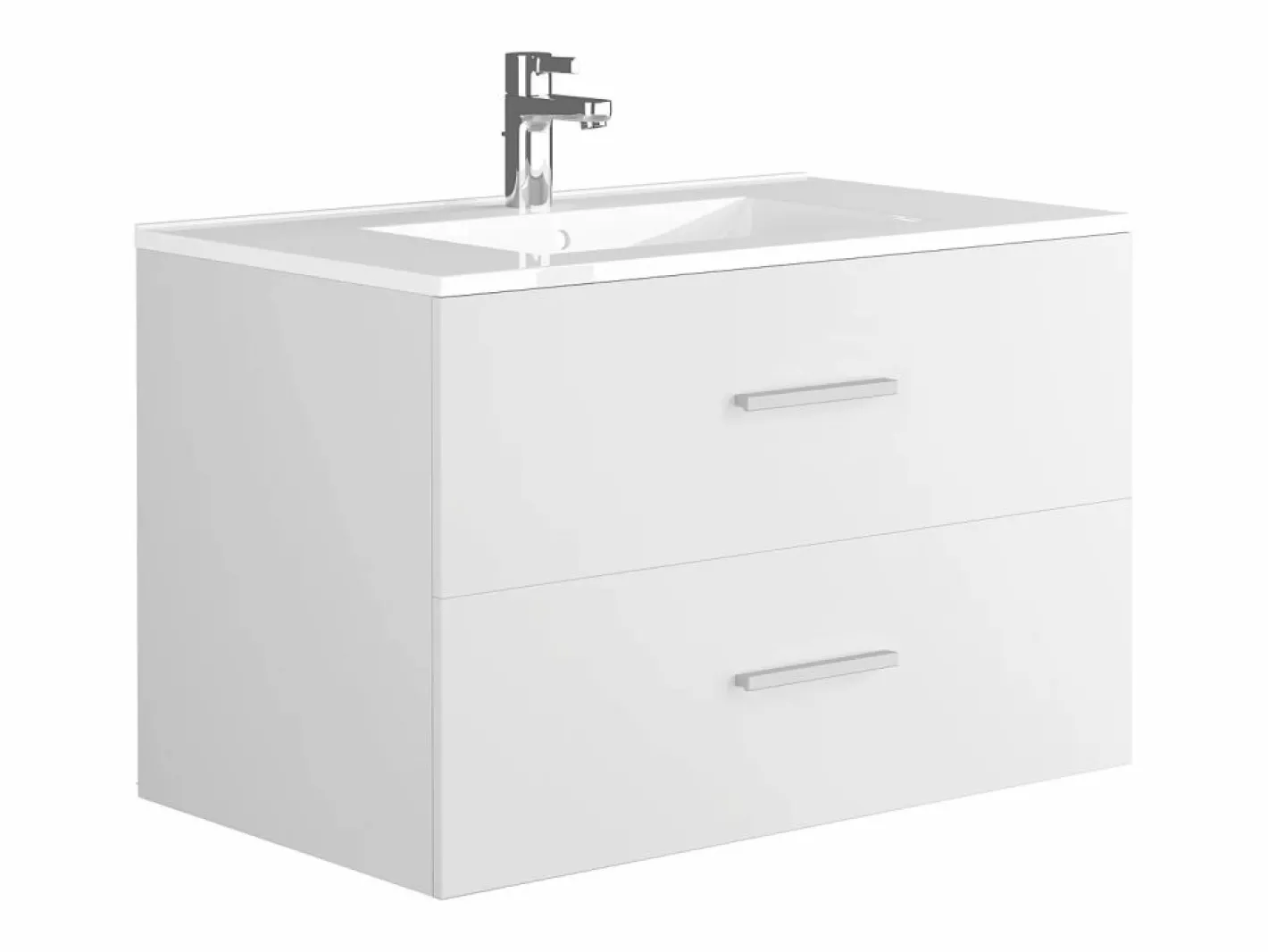 Mueble de baño suspendido con lavabo individual, , 80 cm, KAYLA^Vente-unique