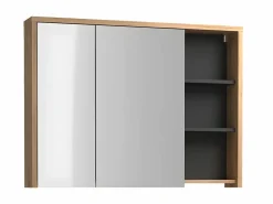 Vente-unique Mueble de baño suspendido + lavabo cuadrado con armario de baño - cuarto de baño - 100 cm - PURNAL Color natural claro Best
