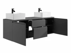Mueble de baño suspendido con lavabo doble, , 150 cm de ancho, JIMENA^Vente-unique Clearance