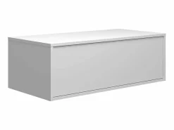 Vente-unique Mueble De Baño Simple|Mueble de baño suspendido con lavabo individual, , 2 cajones, 94 cm, TEANA