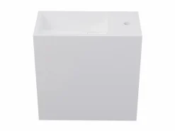 Shower & Design Lavabo|Mueble De Aseo|Mueble de baño suspendido de solid surface con estante 40 cm - PUMORI