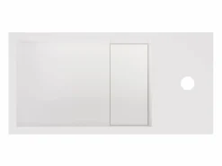 Shower & Design Lavabo|Mueble De Aseo|Mueble de baño suspendido de solid surface con estante 40 cm - PUMORI